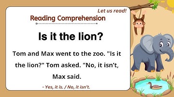 GRADE 1-3 Reading Comprehension Practice I Is it the.? Yes, it is I Let Us Read! I with Teacher Jake