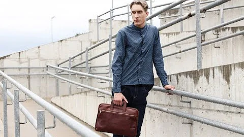 Full-grain Leather Briefcase, Brown Laptop Bag - Brave New Wrold