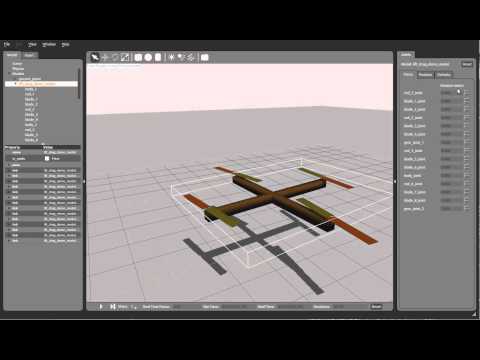 quad rotor blade aero dynamics simulation in gazebo