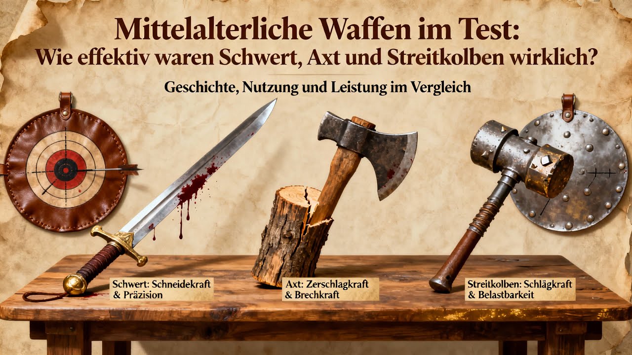 Mittelalterliche Waffen im Test: Schwert, Axt & Streitkolben – Wer war der wahre Rüstungskiller?