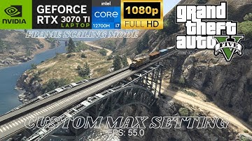 GTA V | FRAME SCALING MODE COSTUM MAX SETTING BENCHMARK  | RTX 3070 TI LAPTOP | DELL G15 5520