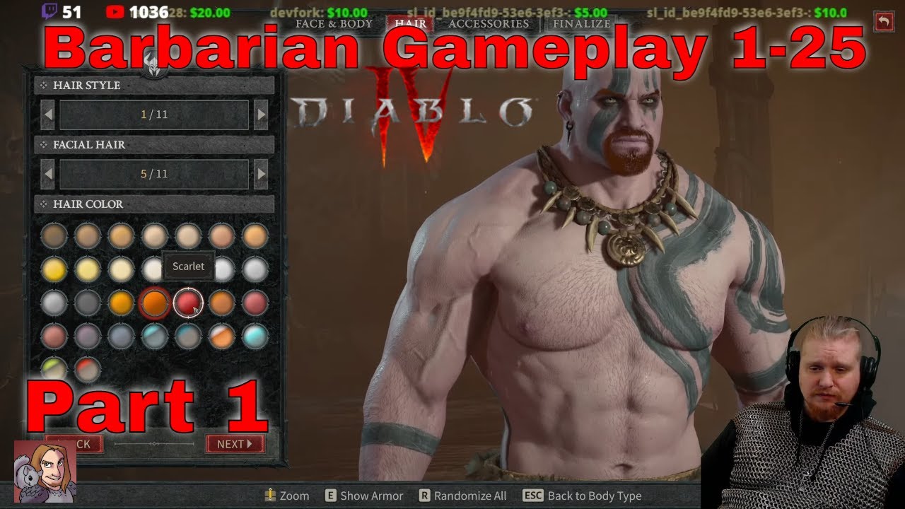 Diablo IV Beta - Bleed Barbarian Gameplay Part 1(Livestream VoD) - YouTube