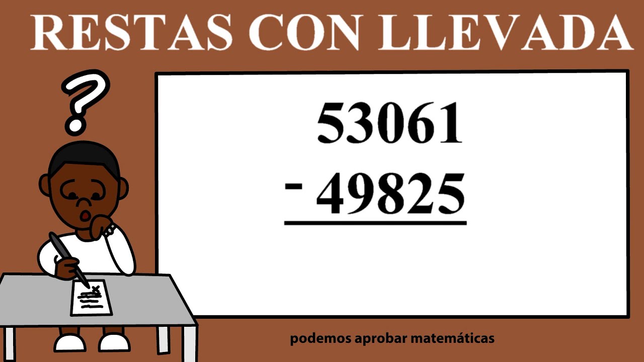 Restas con llevada de 5 cifras - YouTube