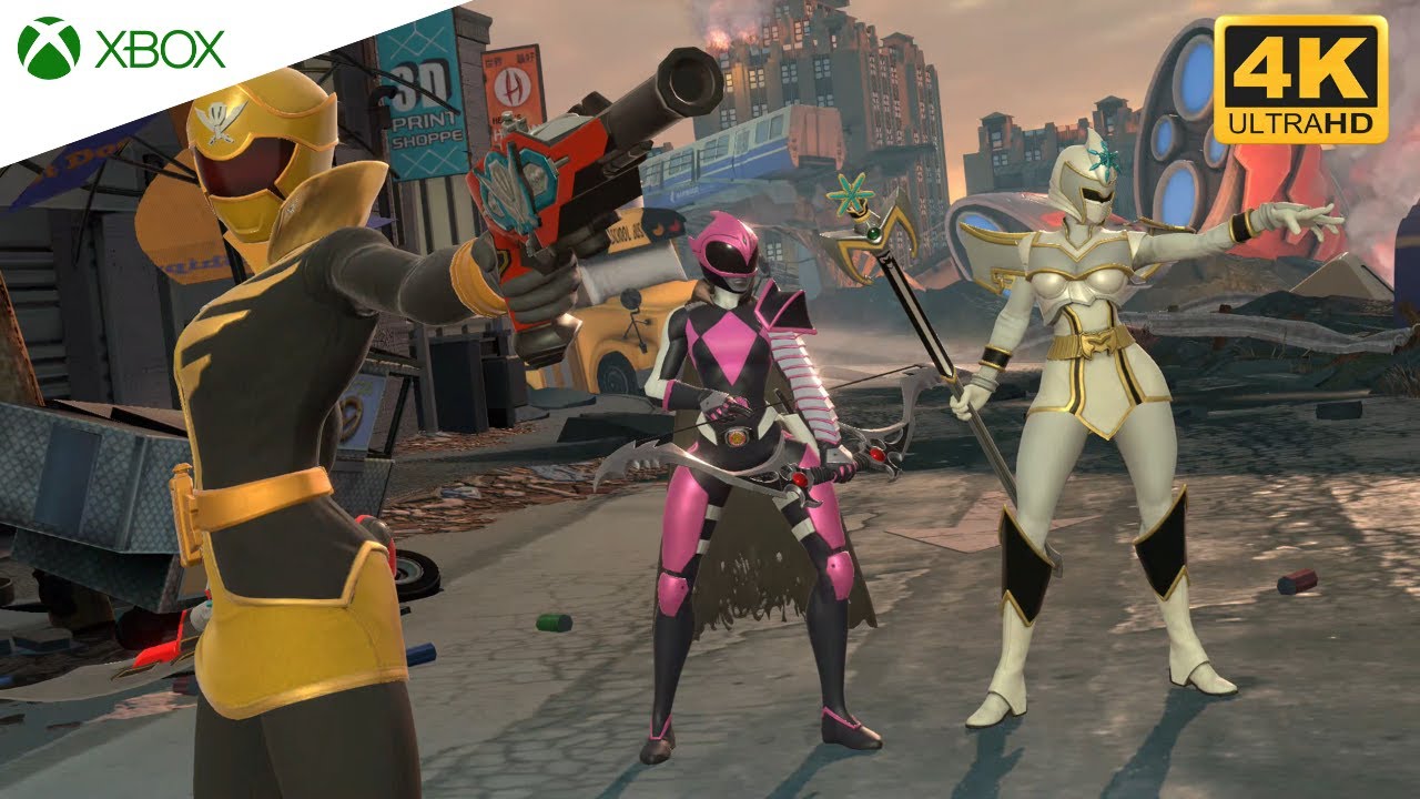 [4K] Yellow Ranger VS White Ranger - Power Rangers Battle - YouTube