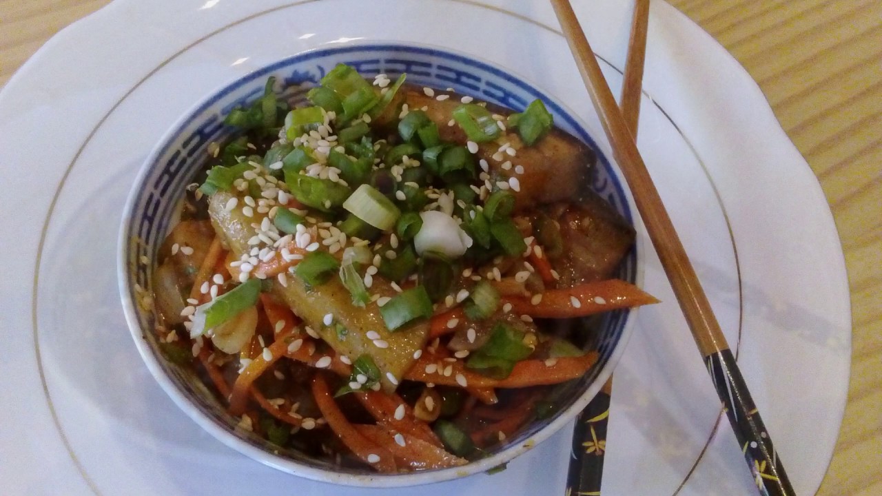 Ensalada Coreana de Berenjenas Berenjenas al Vapor Korean Eggplant