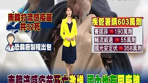 韩国流感疫苗逾30死疾管署:暂不停止施打 - 天天要闻