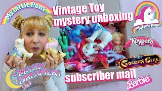 Mystery vintage toy unboxing - 80s and 90s girl toys - G1, G2 My little Pony, Moondreamers, Barbie