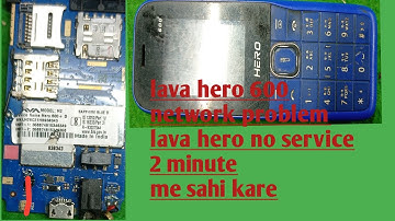 lava hero H2 600 + no service network problem kaise sahi kare 1 jumper se problem solve