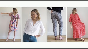 Fabric and Pattern Pairings from past g&g Sewing Society Kits March 2021