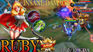 ONE HIT COMBO BUILD FOR RUBY | RUBY GAMEPLAY | Matrix | MOBILE LEGENDS