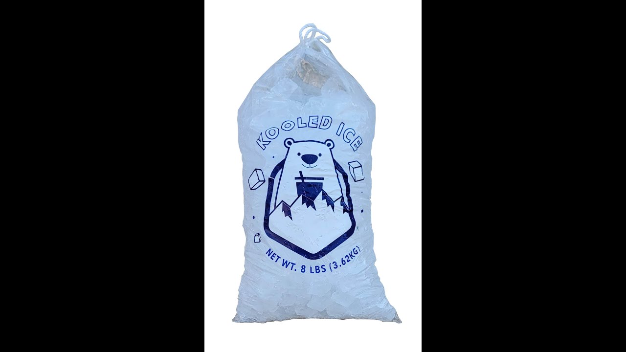 8 lb. Ice Bags with Ice Print and Handle - 1000/Case