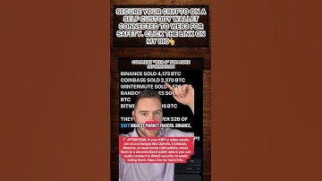 SECURE YOUR CRYPTO ON A SELF CUSTODY WALLET CONNECTED TO WEB3 FOR SAFETY. CLICK THE LINK ON MY BIO👆