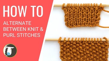 How to Switch Between Knit and Purl Stitches