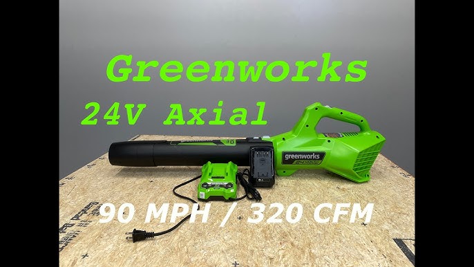 Leaf Blower Cordless with 2 Batteries and Charger, 24V 180CFM