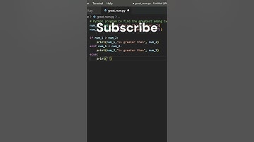 Find the Greatest among Two Number in Python #shorts #short #coding