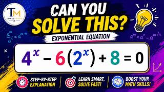 Details Can You Crack This Exponential Equation 🧠 | 4^x−6(2^x)+8=0 News