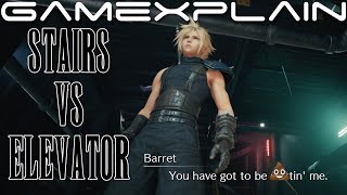 Stairs VS Elevator? Comparing Alternate Paths in Final Fantasy 7 Remake's Shinra Building!