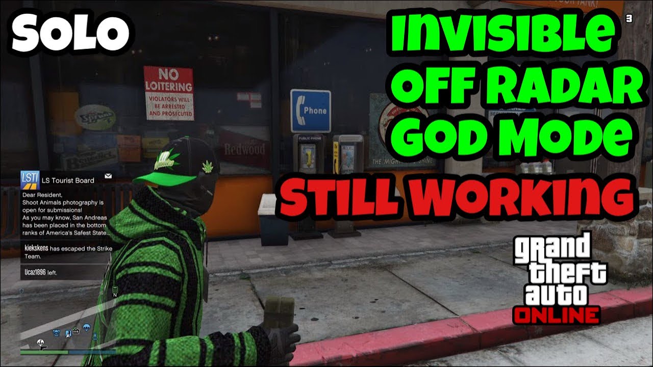 Solo God Mode Off Radar Invisible Glitch In GTA5Online