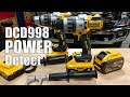 DEWALT DCD998 Power Detect 1/2" Hammer Drill/Driver Vs DCD996 with FlexVolt Batteries