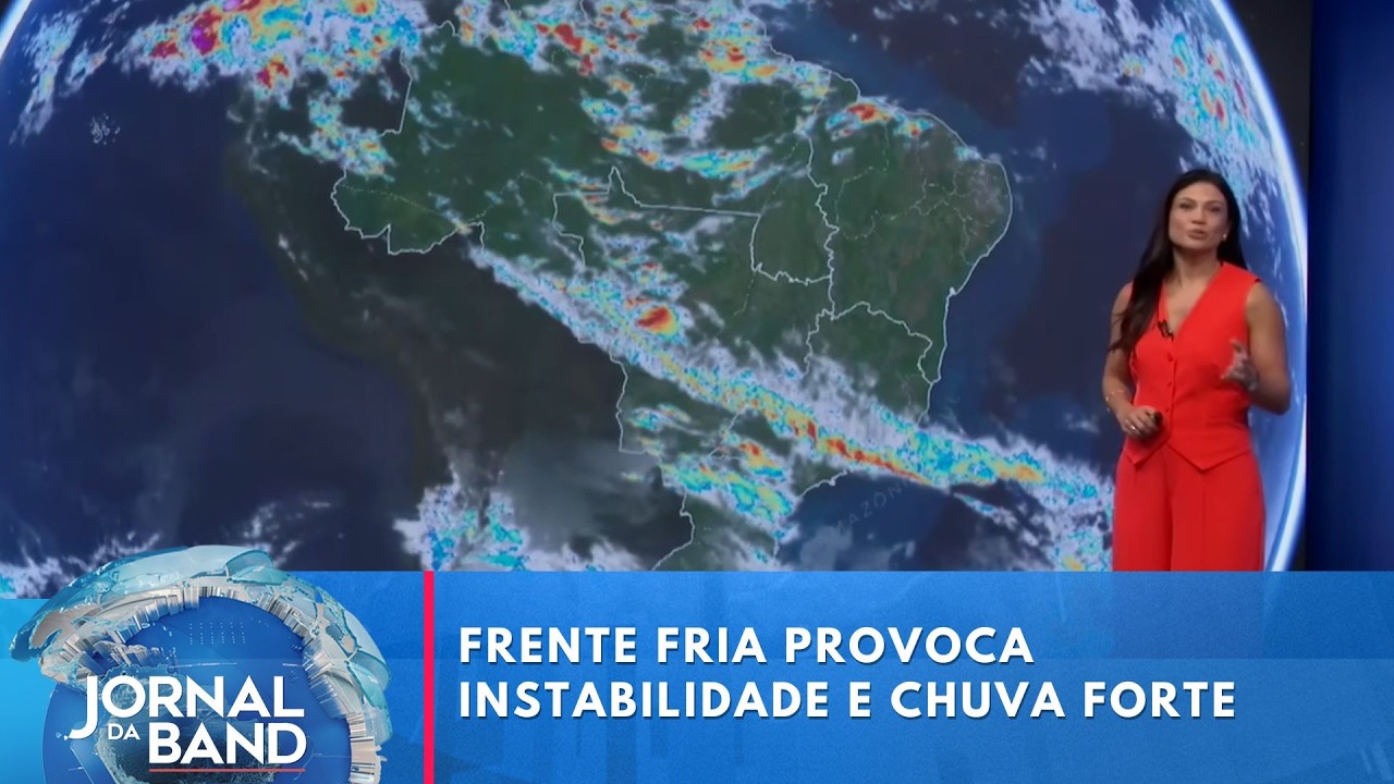 Frente fria provoca instabilidade e chuva forte em várias regiões do país