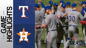 Rangers vs. Astros ALCS Game 7 (10/23/23) | MLB23