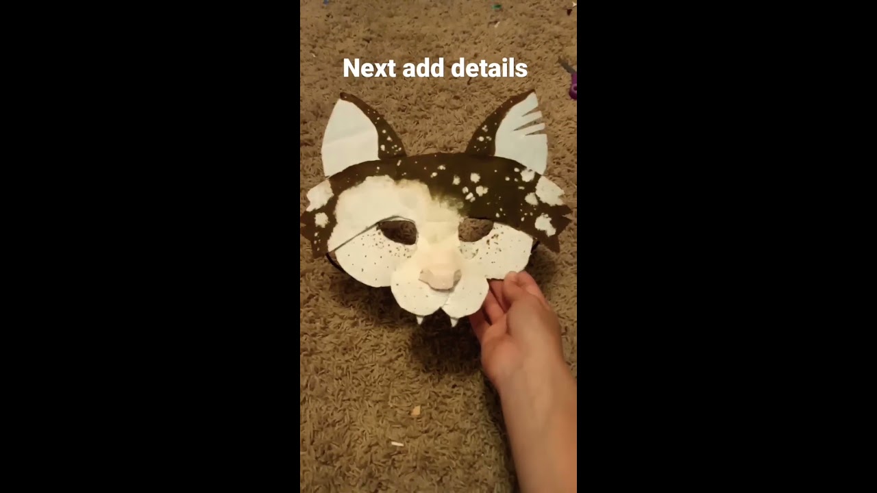 cardboard therian mask mini tutorial part 3 (pause to read) 