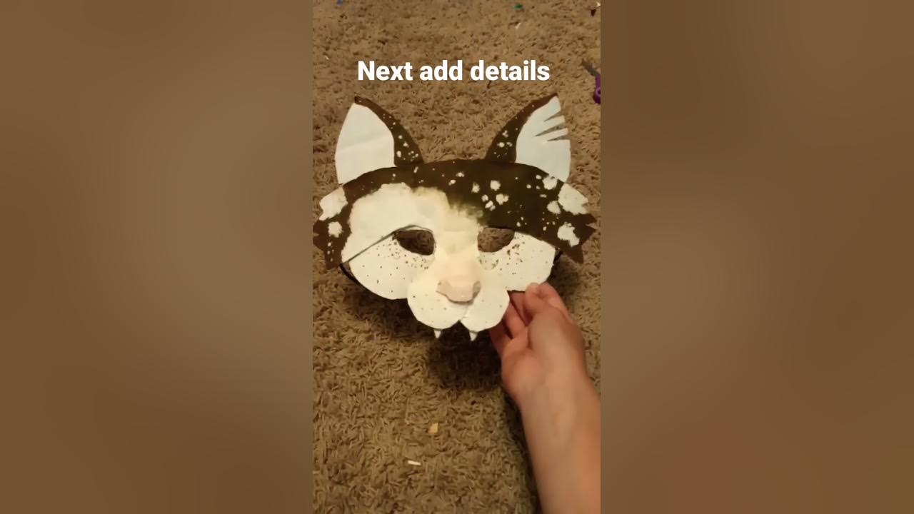 cardboard therian mask mini tutorial part 3 (pause to read) 