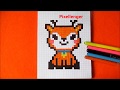 Как нарисовать Олененка по клеточкам в тетради  How to draw a Fawn Deer Pixel Art