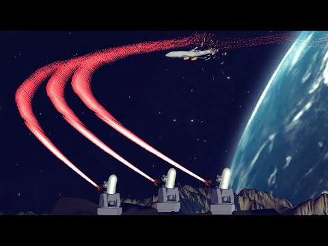 C-RAM/Phalanx CIWS vs Airplanes | Besiege