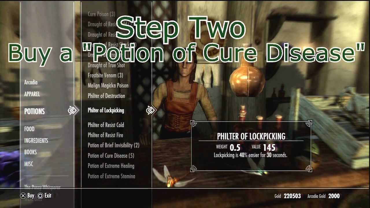 Skyrim | Cure Vampirism Tutorial | HD - YouTube