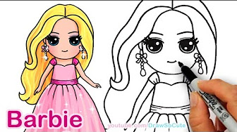 How to Draw Barbie Easy - YouTube