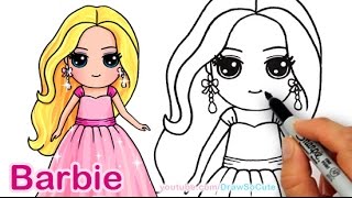 How to Draw Barbie Doll Castle (Barbie) Step by Step