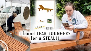 finding beautiful teak loungers at the flea market for a STEAL | XO, MaCenna Vlogs