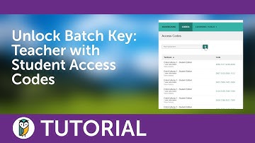 Unlock Batch Key: Teacher with Student Access Codes