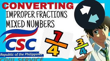 Converting Improper Fraction and Mixed Numbers (Civil Service Exam Math Review/Tutorials)