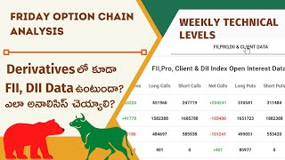 FIIs,DIIs Derivatives Data (Telugu) | Daily Analysis | Weekly Technical Levels | Get Trading Telugu
