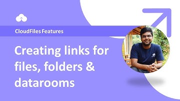 CloudFiles Features - Creating link(s) for files, folders & datarooms
