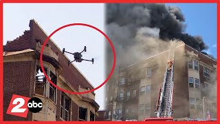 Drones used to investigate cause of 4-alarm Portland apartment fire as building could collapse