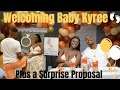 Welcoming Baby Kyree!! BABY SHOWER VLOG 👶🏾  + SURPRISE PROPOSAL!!💍