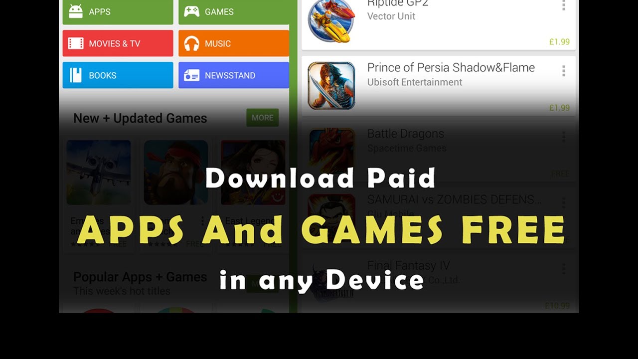 How to download PAID apps or games in any android phone FREE OF COST ...