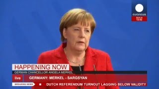 Live Merkel & President, Serzh Sargsyan, Comment On Nagorno Karabakh Conflict