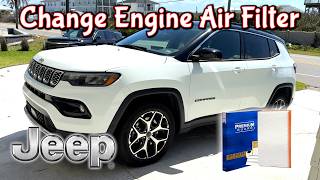 JEEP Compass - Replace Engine Air Filter - Easy for Beginners -  2023, 2024, 2025 and 2026