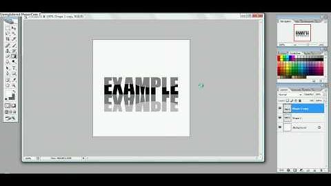 How to make a glossy text effect, with reflection.