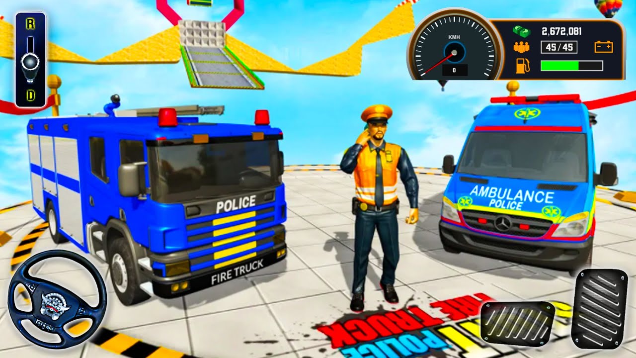 Ambulance Stunt Driving Simulator - Mega Ramp Rescue VAN Driver | Android Gameplay
