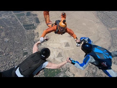 Skydiving Over The Pyramids Of Egypt