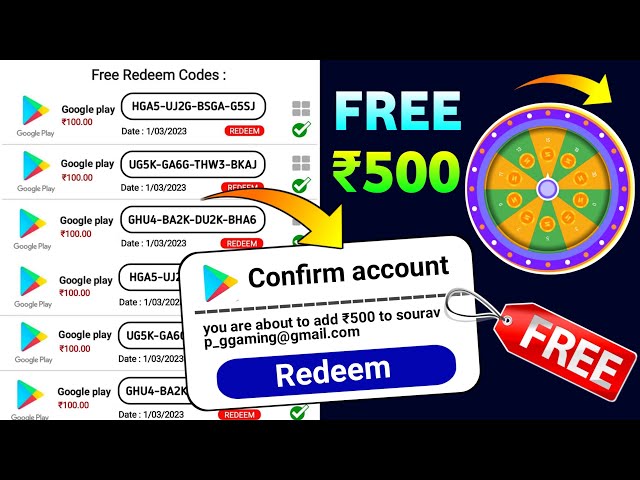 Free Google Play Gift Card रिडीम code 2023 - free ₹100 Google Play Redeem  Code Free Today 