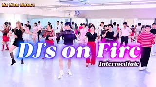 DJ's on Fire Line Dance | Intermediate | 디제이스 온 파이어 라인댄스 | 토요 2.4주 중급반 11시 