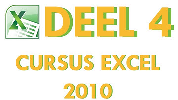 Cursus Excel 2010 Deel 4: Werkmappen ontwerpen in Excel 2010