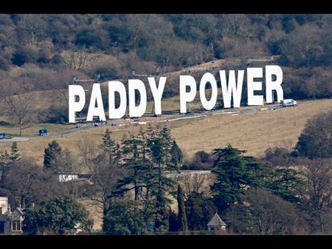 This video shows the construction of a giant sign at Cheltenham Race Course on the hill over looking the race course for the 2010 Cheltenham Festival.