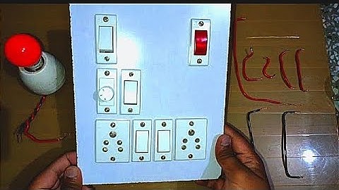 1Fan regulator, 2Sockets, 1light indicator, #electric #wiring #electrical #extensionsocket